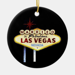 Décoration En Céramique MARIÉ À Las Vegas Keepsaké