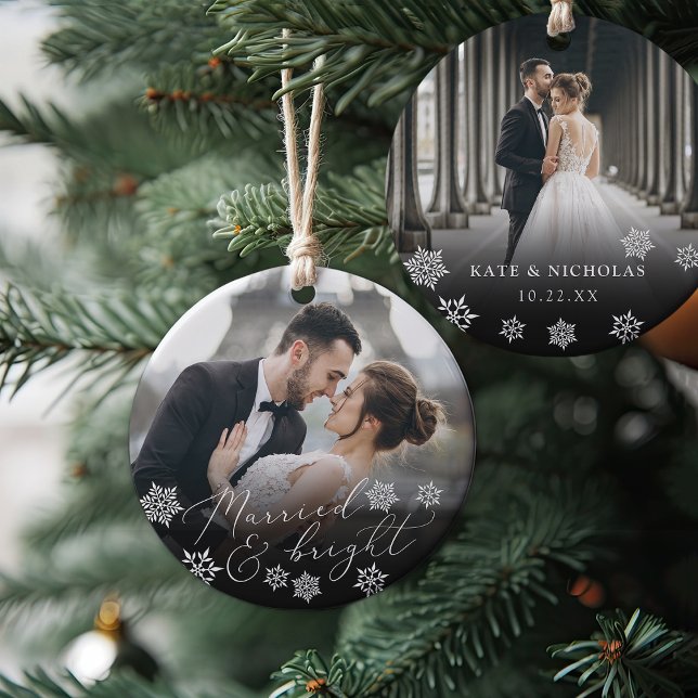 Décoration En Céramique Marié et brillant | Noël photo Mariage (Créateur téléchargé)