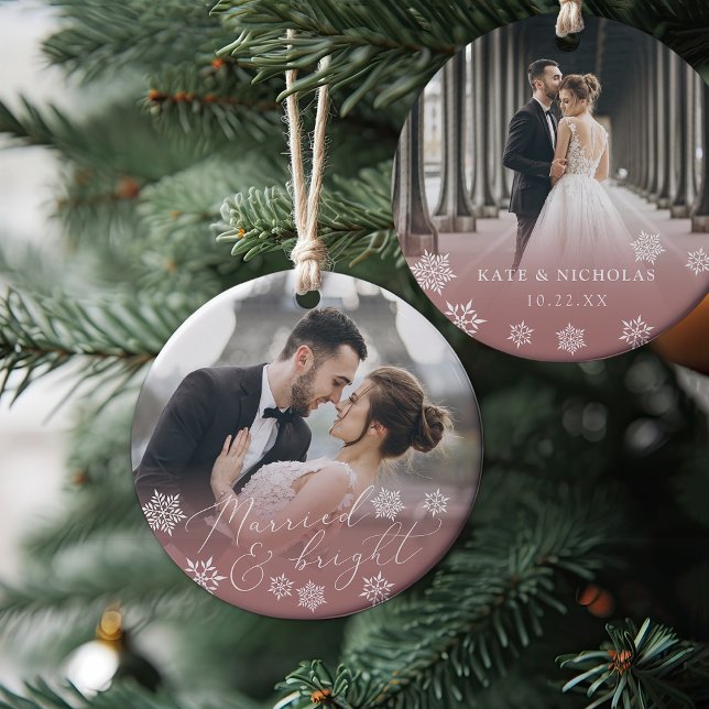 Décoration En Céramique Marié et brillant | Noël photo Mariage (Créateur téléchargé)