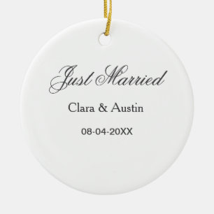 Décoration En Céramique Mariés add nom du couple date année simulation de 