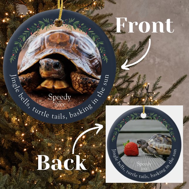 Décoration En Céramique Marine Jingle Bells Pet Turtle Noël (Créateur téléchargé)