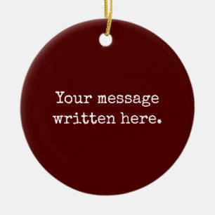 Décoration En Céramique Marron personnalisé Son Cadeau Votre Message Son T