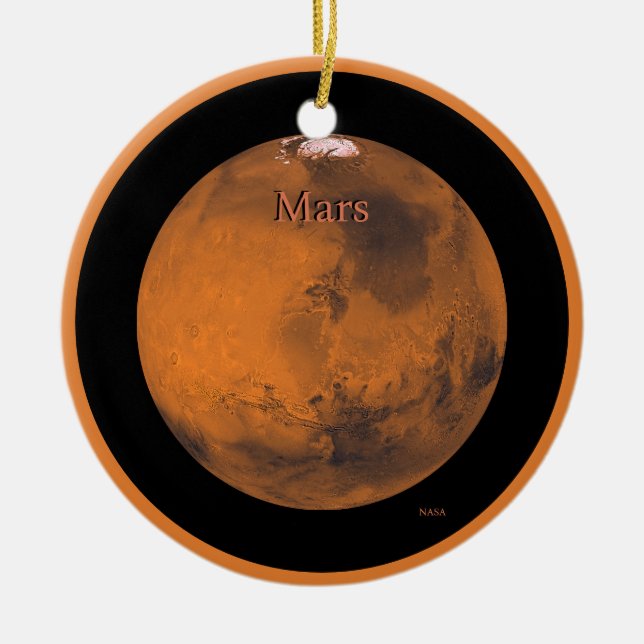 Décoration En Céramique Mars Globe par la NASA (Devant)