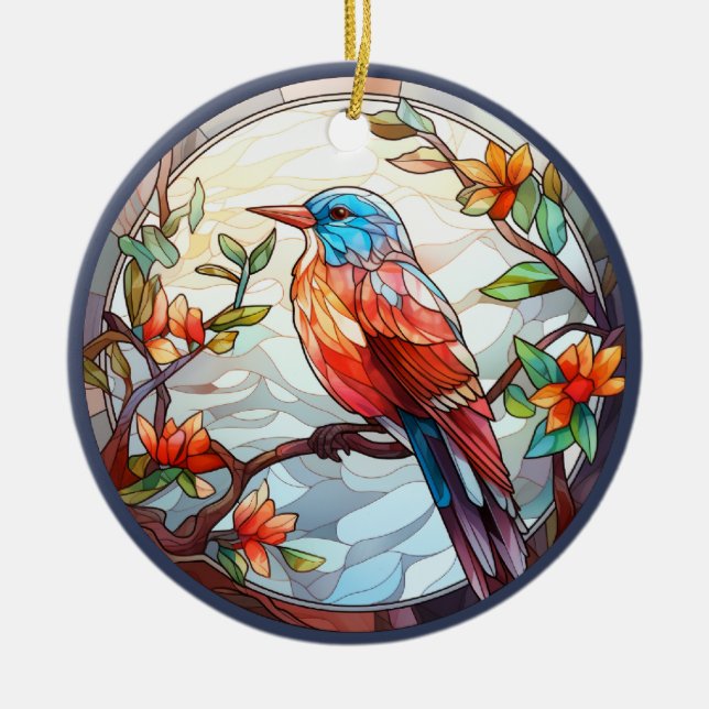 Décoration En Céramique Martin-pêcheur en verre doux (Devant)