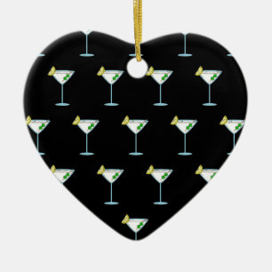 Décoration En Céramique Martini Amateurs Cocktail Verre Bartender Alcool