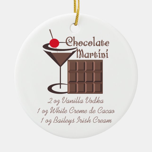 Décoration En Céramique Martini au chocolat (Devant)