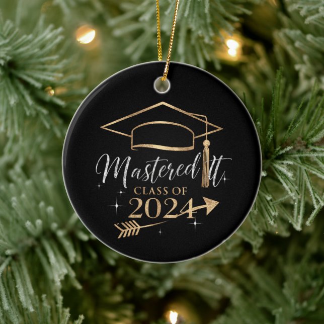 Décoration En Céramique Mastered It Class of 2024 Graduation Cadfts for He (Arbre)