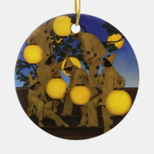 Décoration En Céramique Maxfield Parrish Les Porteuses de Lanternes 1908 V
