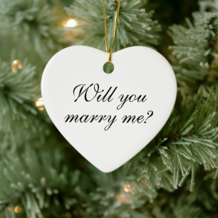 Décoration En Céramique Me marie-tu proposition personnalisée coeur Noël