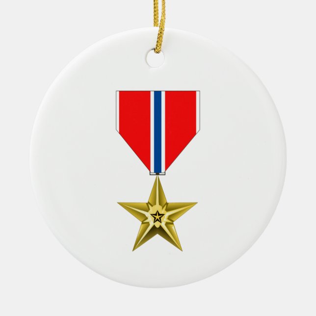 DÉCORATION EN CÉRAMIQUE MÉDAILLE BRONZE STAR (Devant)