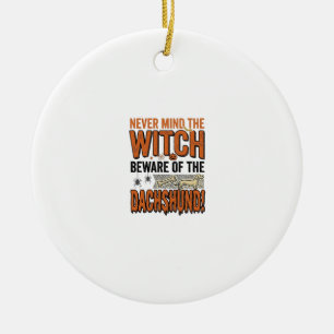 Décoration En Céramique Méfiez-vous du T-shirt de sorcière d'Halloween de 