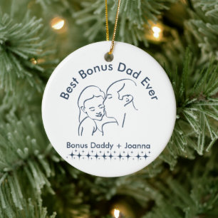 Décoration En Céramique Meilleur Bonus Papa Ever, étape Père fille 1-Photo