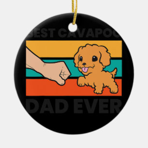 Décoration En Céramique Meilleur Cavapoo Papa Jamais Cavoodle Chien Cavapo