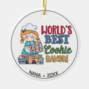 Décoration En Céramique Meilleur Cookie Baker du monde personnalisé