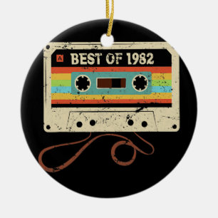 Décoration En Céramique Meilleur de 1982 Vintage 40 ans Hommes Femmes 40e