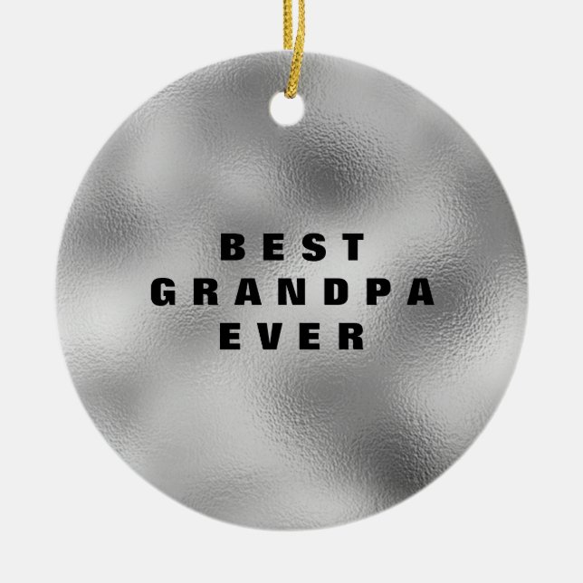 Décoration En Céramique Meilleur grand-père jamais personnalisé (Devant)