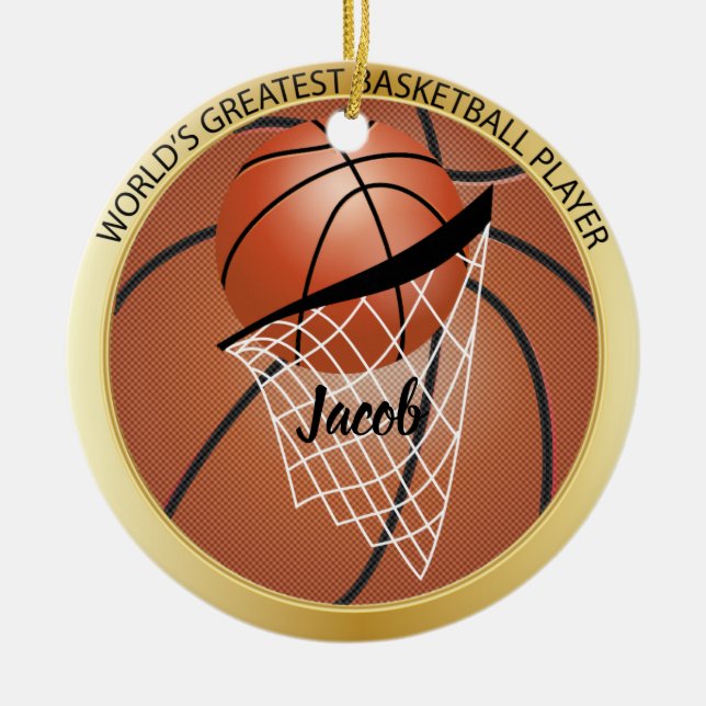 Décoration En Céramique Meilleur joueur de basket (Devant)