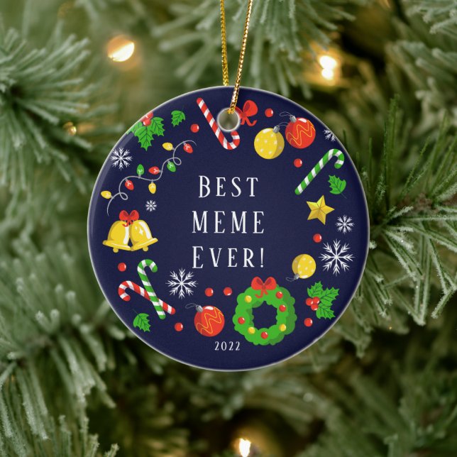 Décoration En Céramique Meilleur Mème 2 Côté (Arbre)
