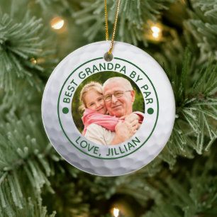 Décoration En Céramique MEILLEUR PAPA PAR Photo Balle de Golf