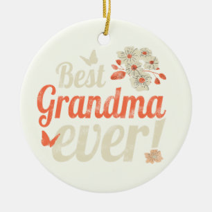Décoration En Céramique Meilleure grand-mère jamais grand-mère Vintage gra