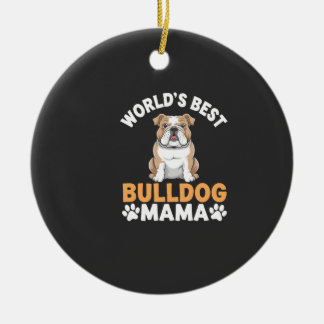 Décoration En Céramique Meilleure Maman Bouledogue du Monde