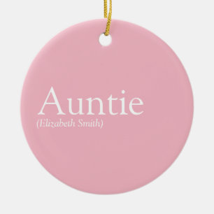 Décoration En Céramique Meilleure tante, Tante Définition Fille Rose