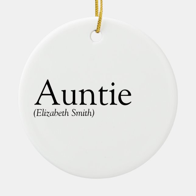 Décoration En Céramique Meilleure Tante, Tante, Tia Définition (Devant)