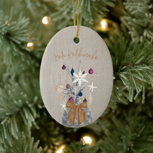 Décoration En Céramique Mele Kalikimaka, Plum de sucre