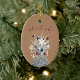 Décoration En Céramique Mele Kalikimaka, Plum de sucre