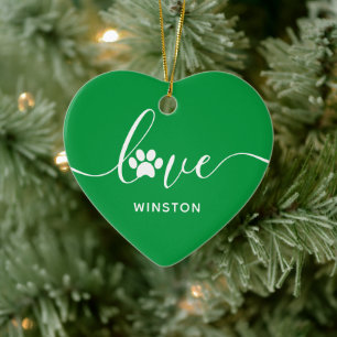 Décoration En Céramique Mémorial d'animal de compagnie Empreinte de Patte 