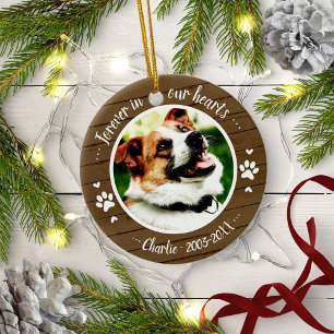 Décoration En Céramique Mémorial de compagnie canine rustique adorable ave