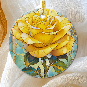 Décoration En Céramique Mémorial des roses jaunes