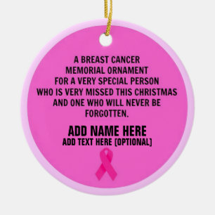 Décoration En Céramique Mémorial du poème sur le cancer du sein