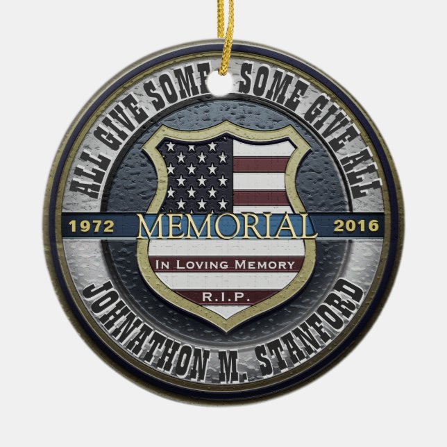 Décoration En Céramique Mémorial du policier (Devant)