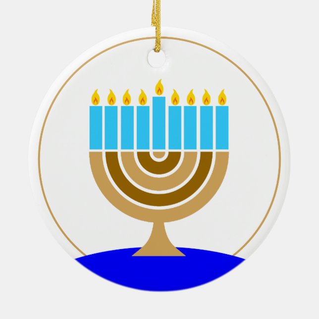 Décoration En Céramique Menorah - Moderne minimaliste (Dos)