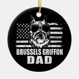 Décoration En Céramique Mens Bruxelles Griffon Papa Cool Vintage Retro