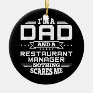 Décoration En Céramique Mens I'm Papa et un manager Nothing