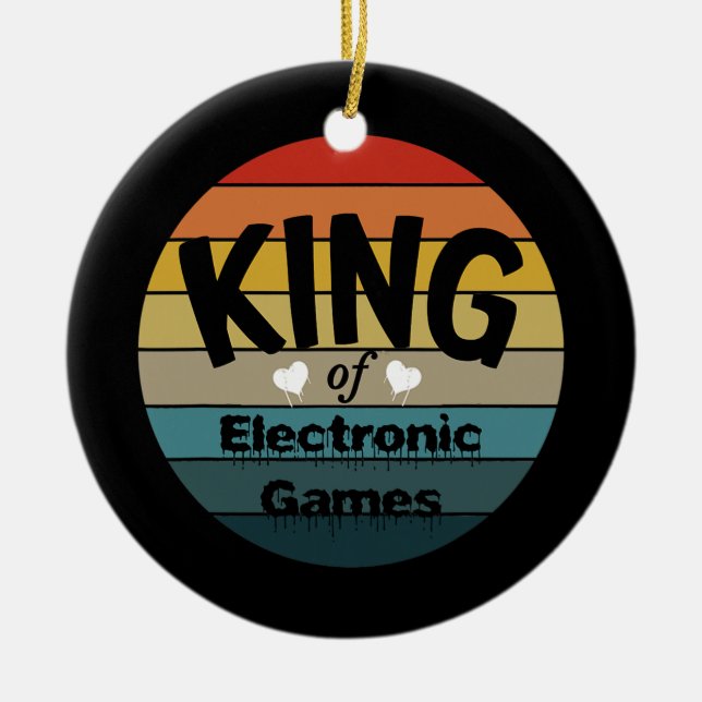 Décoration En Céramique Mens King Of Electronic Games (Devant)
