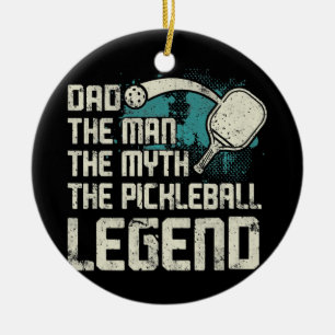 Décoration En Céramique Mens Pickleball Player Sport Paddleball Paddle