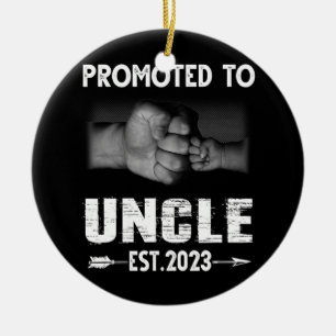 Décoration En Céramique Mens Promoted To Uncle Est 2023 Pregnancy