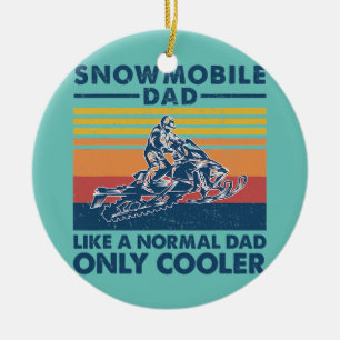 Décoration En Céramique Mens Snowmobile Dad Like A Normal Dad Only Cooler
