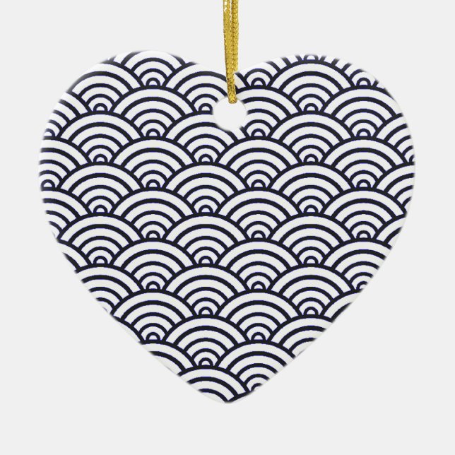 Décoration En Céramique Mer de Seigaiha (Devant)