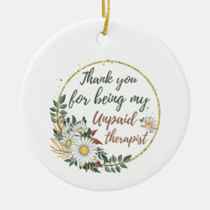 Décoration En Céramique Merci d'être mon thérapeute non rémunéré