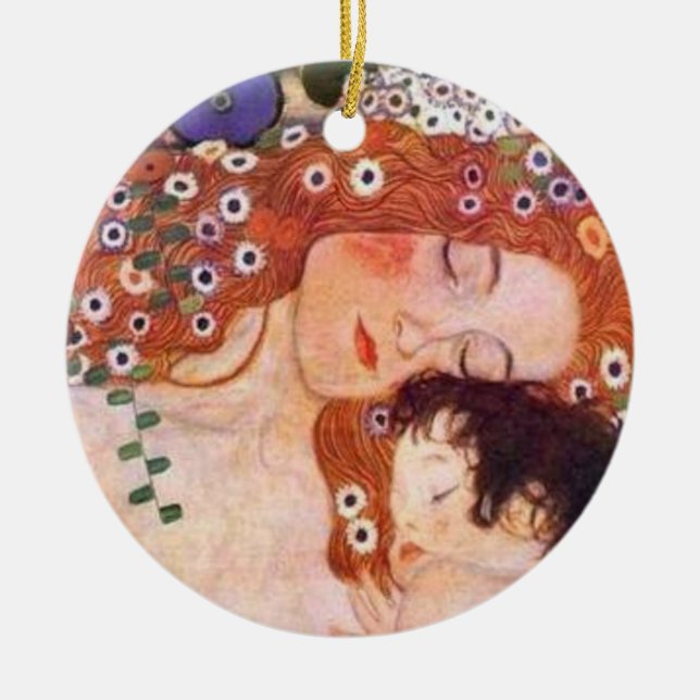 Décoration En Céramique Mère et enfant par Klimt (Devant)
