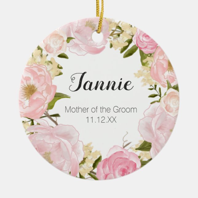Décoration En Céramique Mère personnalisée de la mariée Noël (Devant)