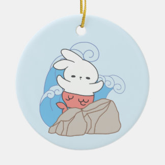 Décoration En Céramique Mermaid Bunny Aventures Un peu de plaisir d'été