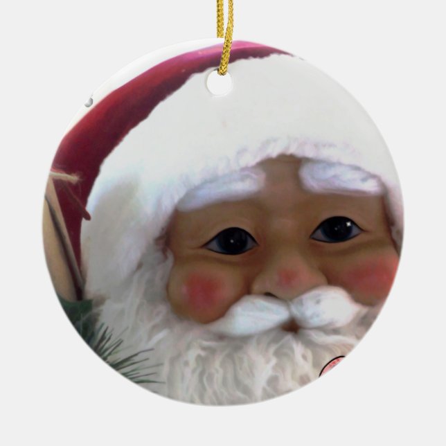 Décoration En Céramique Merry Christmas Santa Clause (Devant)