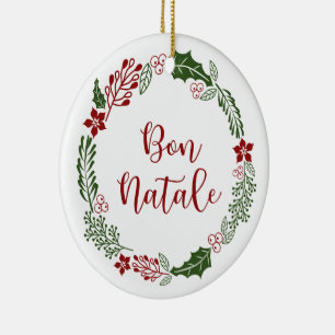 Décoration En Céramique Merry Corsican Christmas Wreath, Bon Natale