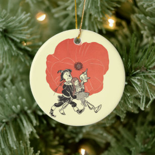 Décoration En Céramique Merveilleux Magicien d'Oz, Dorothy avec des fleurs