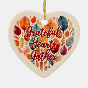 Décoration En Céramique Message personnalisé Thanksgiving Hosting Cadment